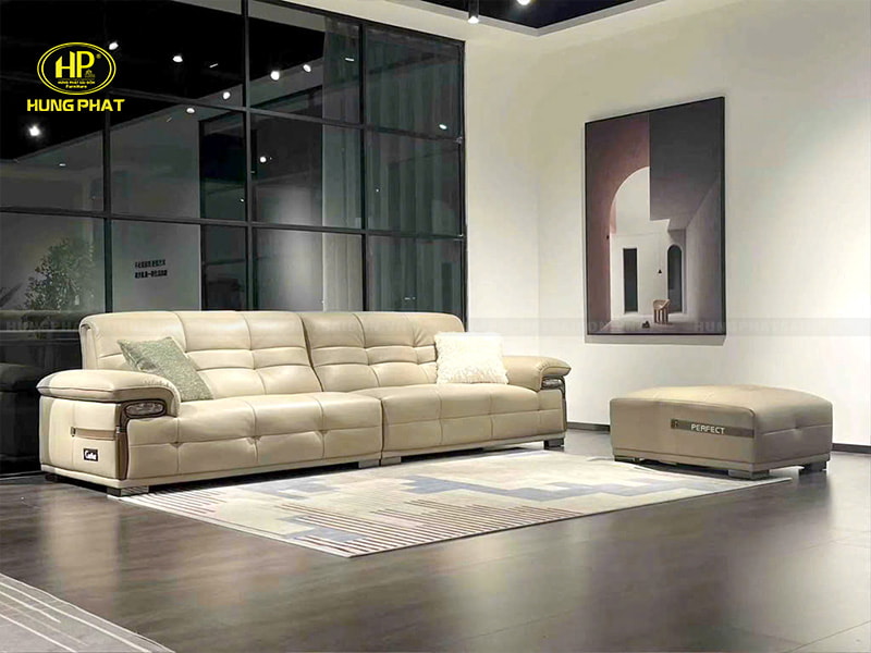 bộ sofa da phòng khách nhập khẩu td-8733