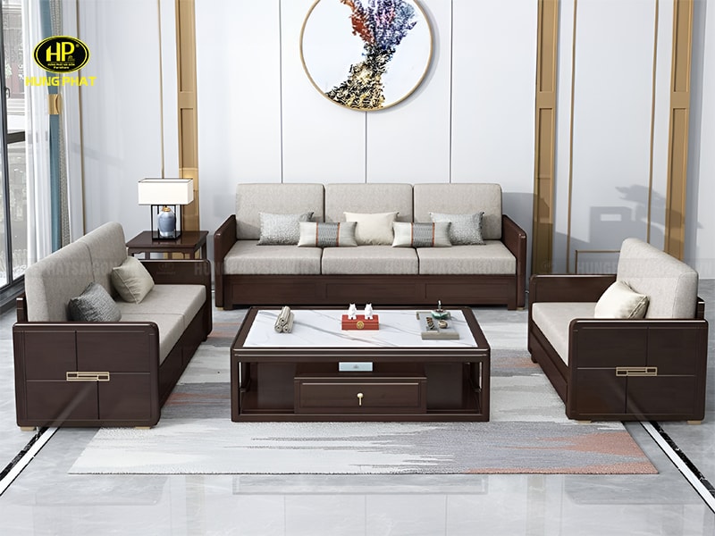 Bộ Sofa Gỗ Hồ Đào Cao Cấp Nhập Khẩu 8003