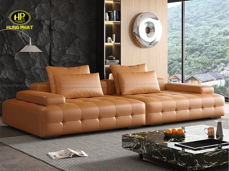 Ghế sofa băng kiển dáng vuông hiện đại H-409