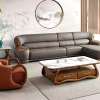 ghế sofa da bò khung gỗ mun phong cách wj-191