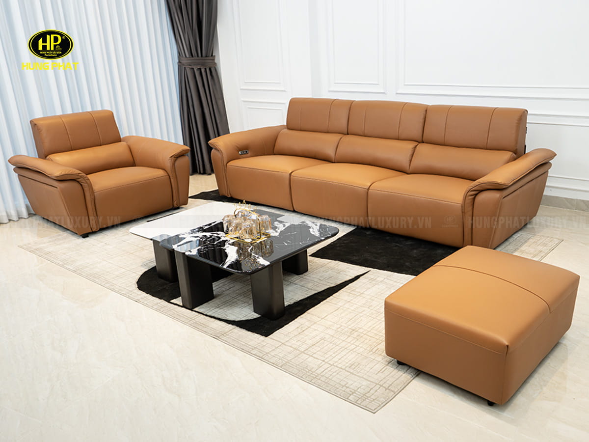 ghế sofa da bò thư giãn chỉnh điện mento 6610