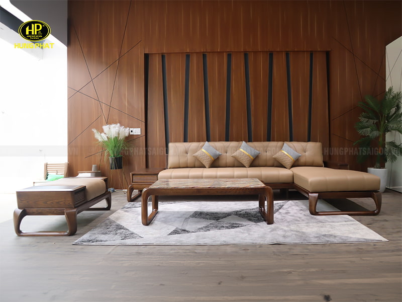 Ghế Sofa Gỗ Góc L Phòng Khách HS-995A