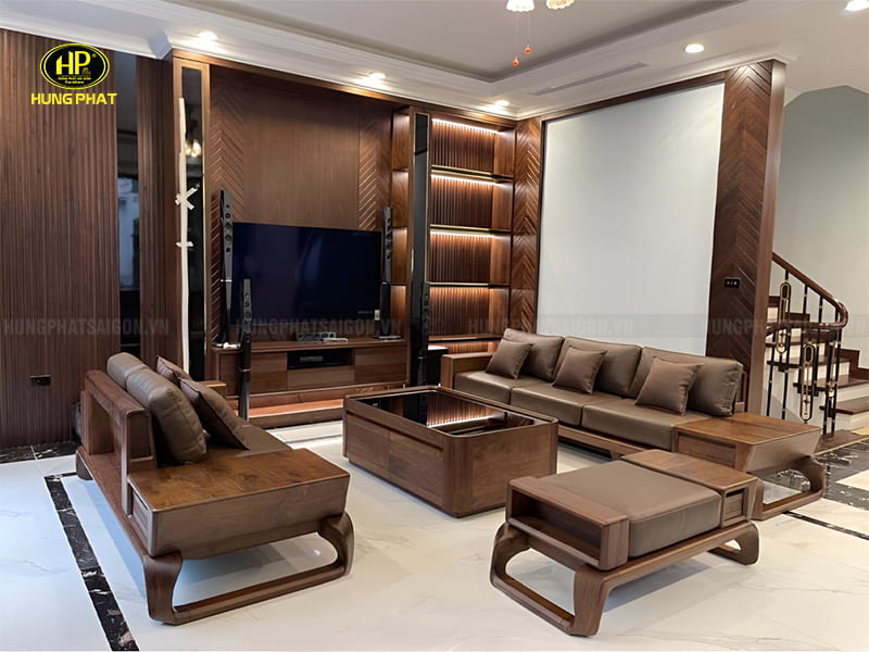 Ghế Sofa Gỗ Óc Chó Bắc Mỹ Nhập Khẩu HO-22