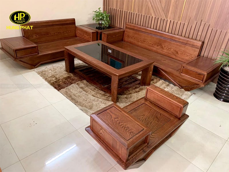 Ghế Sofa Gỗ Sồi Hiện Đại HS-13