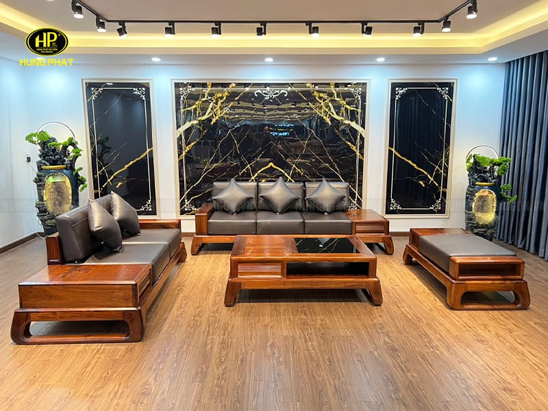 Ghế Sofa Gỗ Óc Chó Hiện Đại HO-03