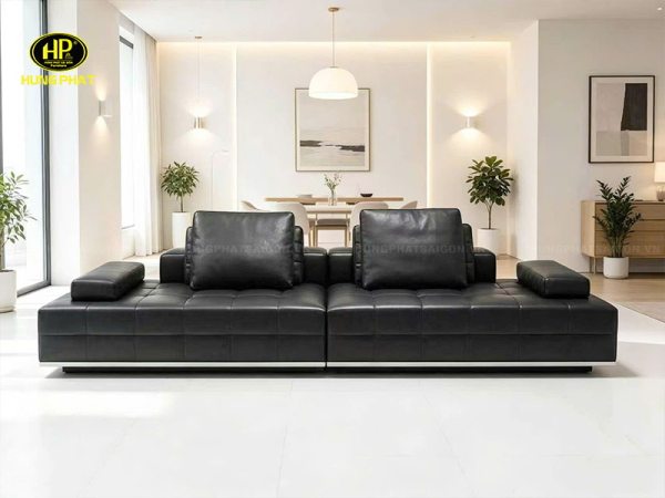 sofa băng da bò nhập khẩu 7012