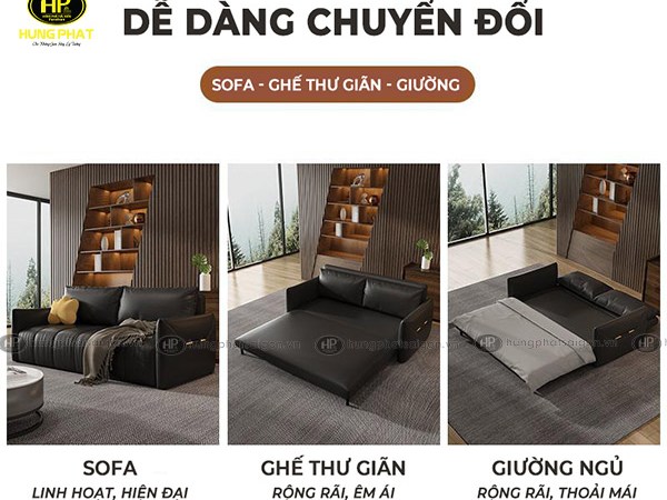 sofa bat ra thanh giuong hien dai cao cap GD 27