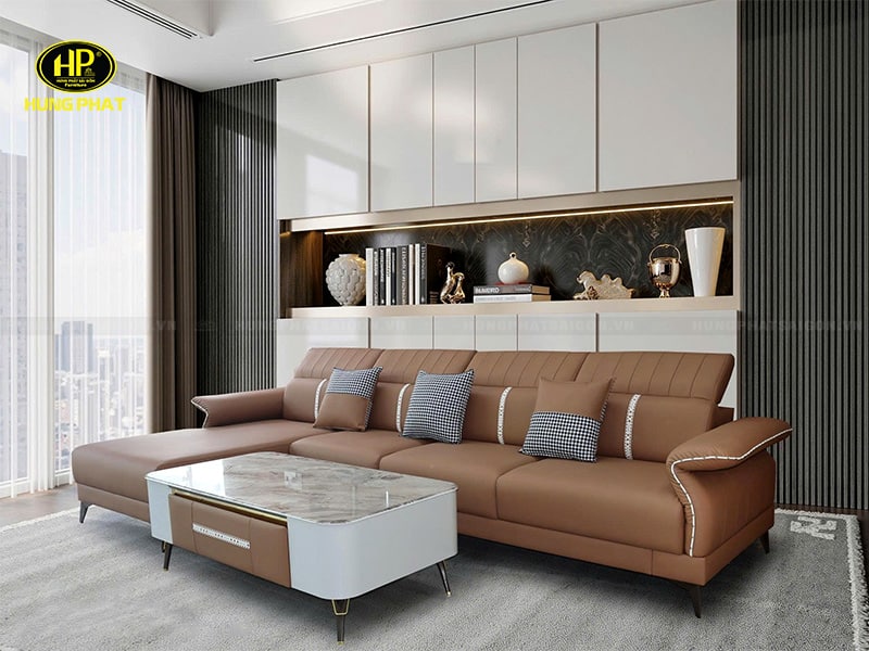 sofa da công nghiệp chống trầy xước vt-214a