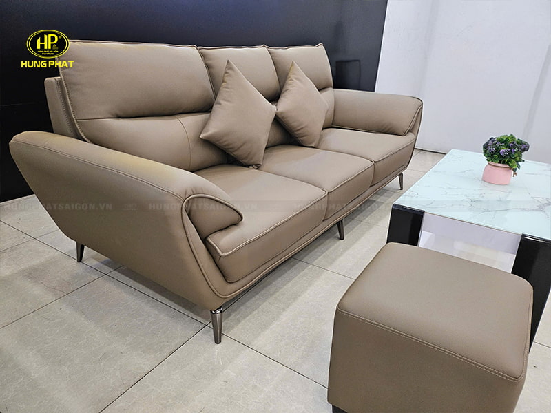 sofa da hiện đại lau được mực bút bi hv-913kp