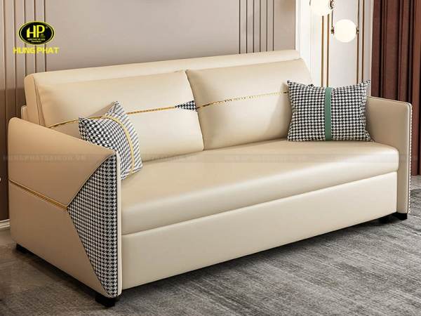 sofa giuong co tay vin gk 801