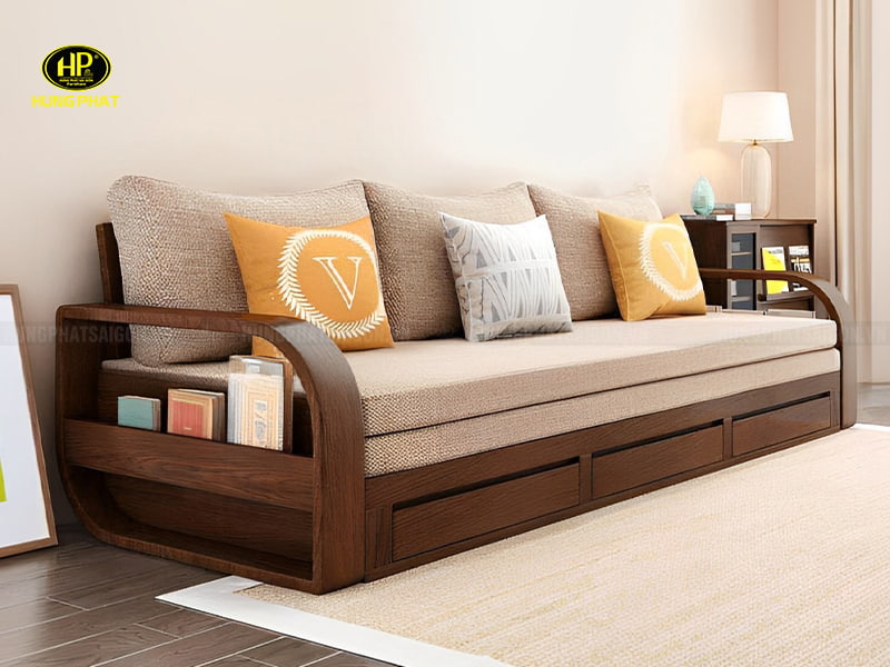 Sofa Giường Gỗ Mới Nhất G-08