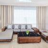 Sofa Gỗ Sồi Góc L Cao Cấp Sang Trọng HS-06