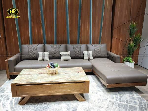 sofa gỗ chung cư chữ l hs-88a