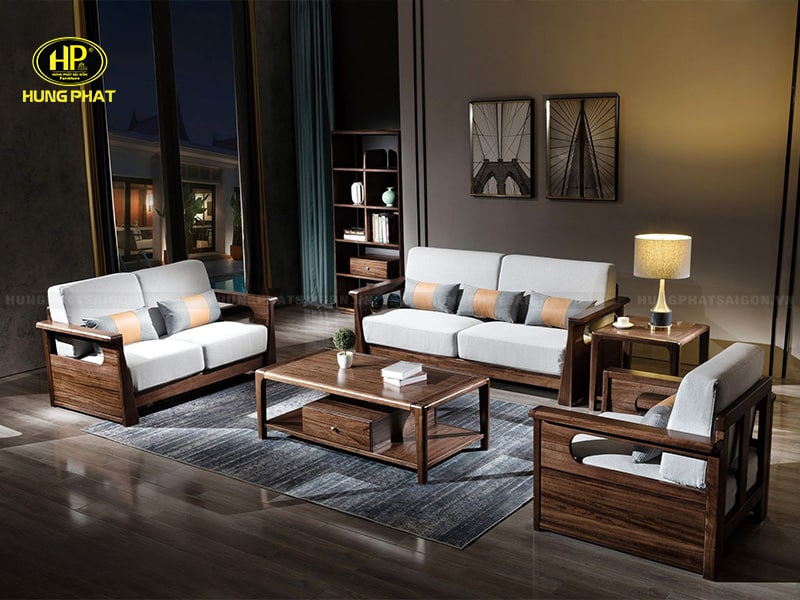 Sofa Gỗ Óc Chó Nhập Khẩu Cao Cấp TP-A813