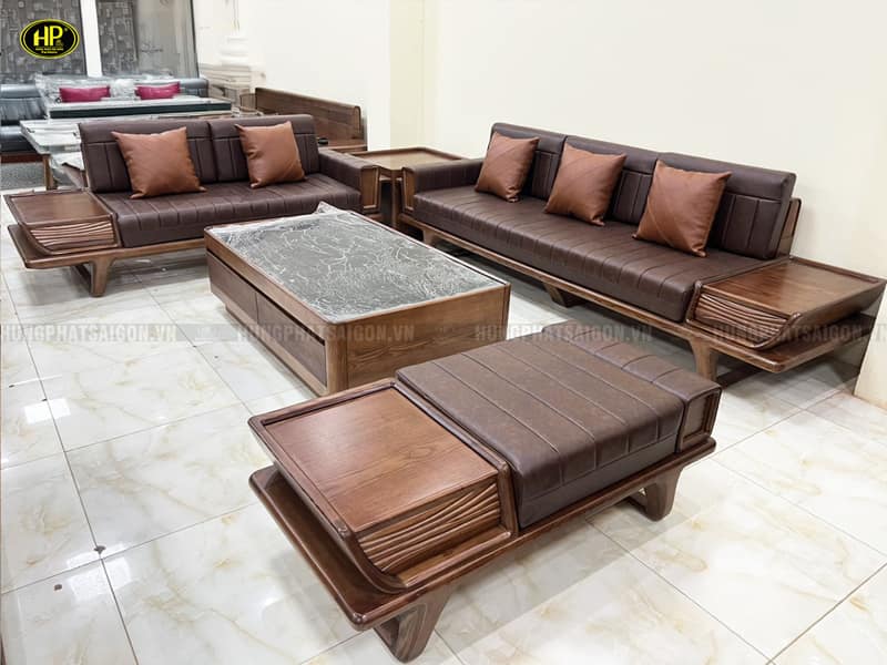Sofa Gỗ Sang Trọng Phòng Khách HS-120