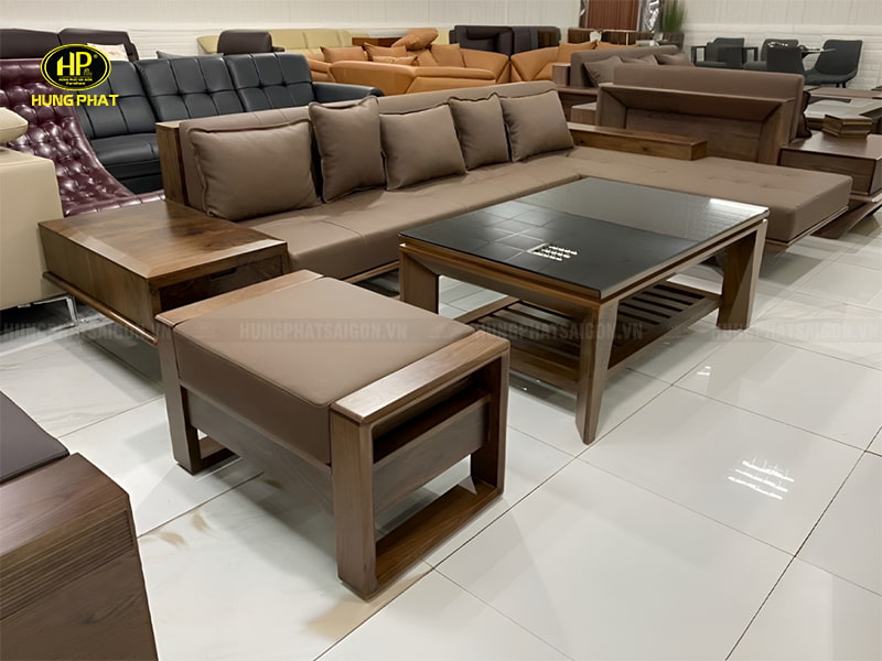 Ghế Sofa Gỗ Sồi Giá Rẻ HS-14