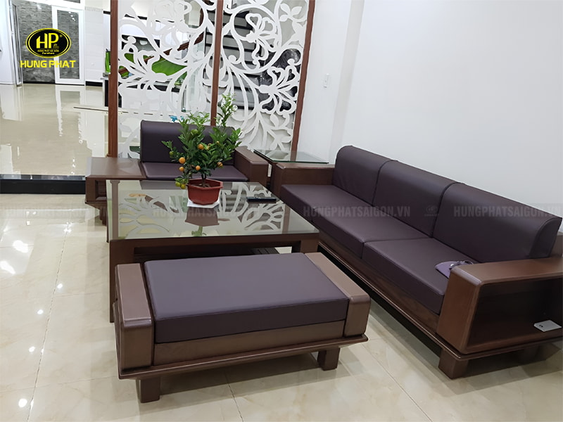Ghế Sofa Gỗ Sồi Hiện Đại Cho Phòng Khách HS-21