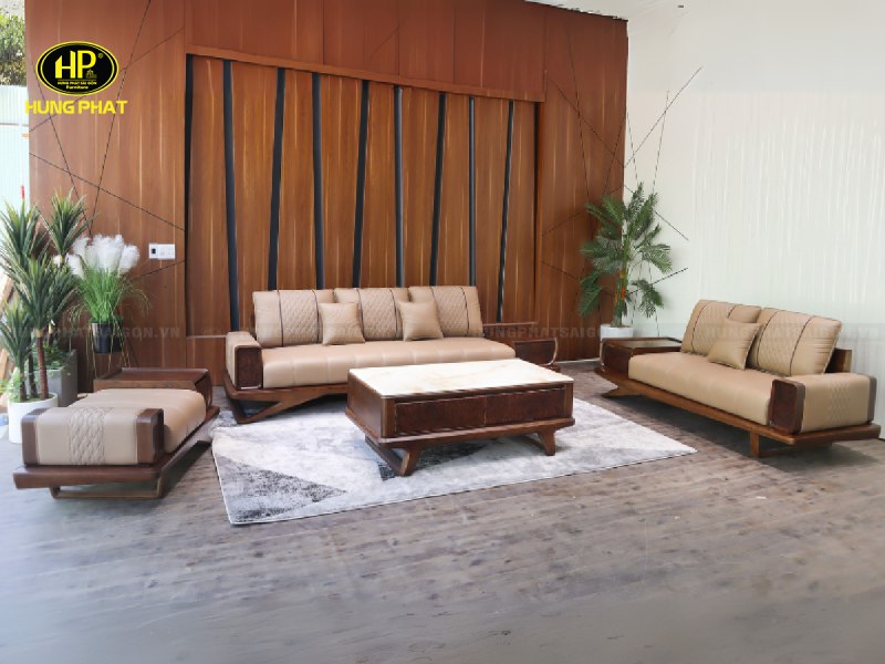 Sofa Gỗ Sồi Phòng Khách Hiện Đại HS-993C