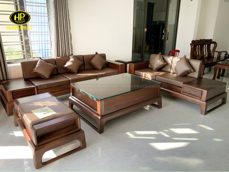 Ghế Sofa Gỗ Sồi Sang Trọng HS-19