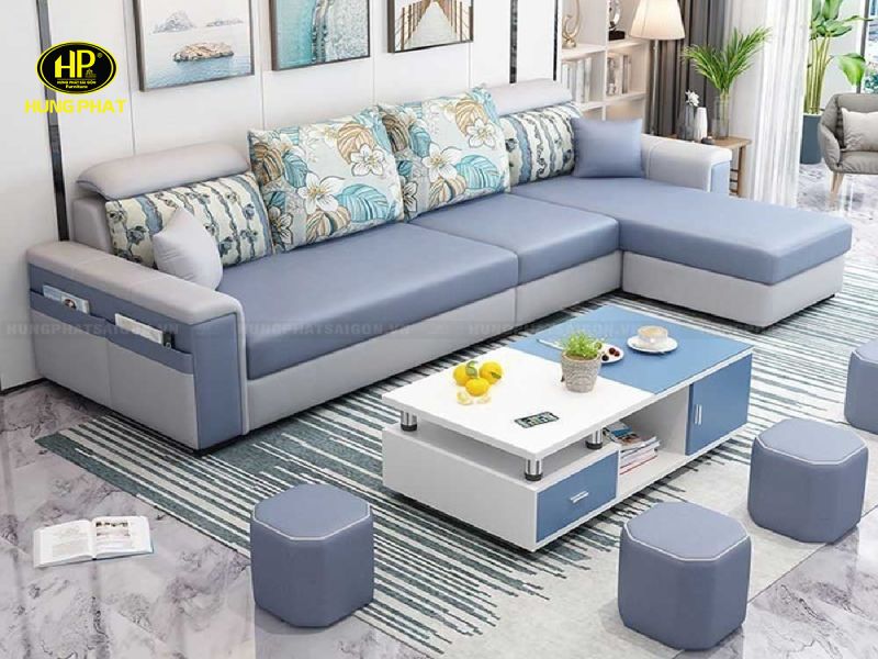 Sofa góc phòng khách da cao cấp HD-93