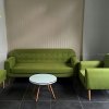 Ghế sofa màu xanh cốm băng dài hiện đại H-59