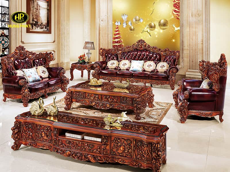 sofa tan co dien go huong do m 61